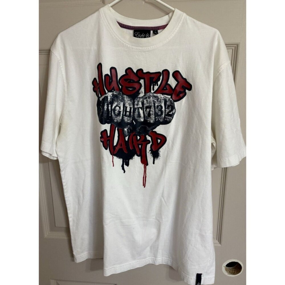 Hustle Hard Eight 732 T Shirt Size 2xl Short Sleeve